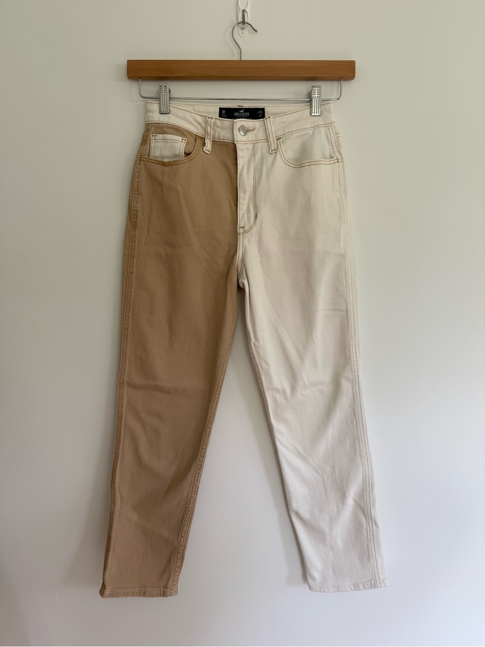Hollister Colorblock Straight Leg Jeans Size 3R / 27